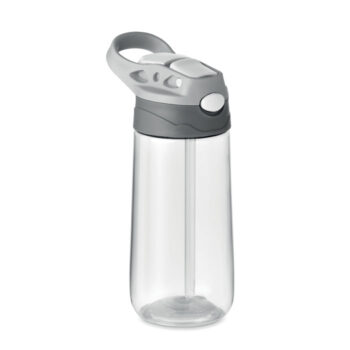 Bouteille en Tritan¢ sans BPA avec un embout en silicone sur le couvercle. Contenance : 450 ml. Ne convient pas aux boissons gazeuses. Anti fuite.-Transparent-8719941051409